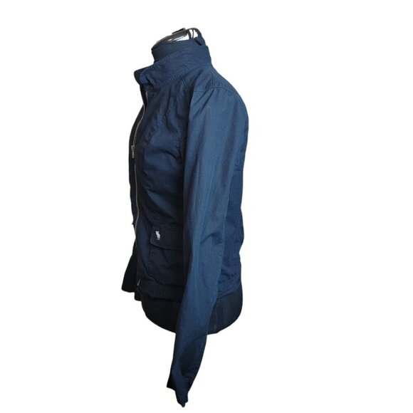 Abercrombie & Fitch Jacket Women's Small Navy Short Zipper Y2K Style - Picture 6 of 10
